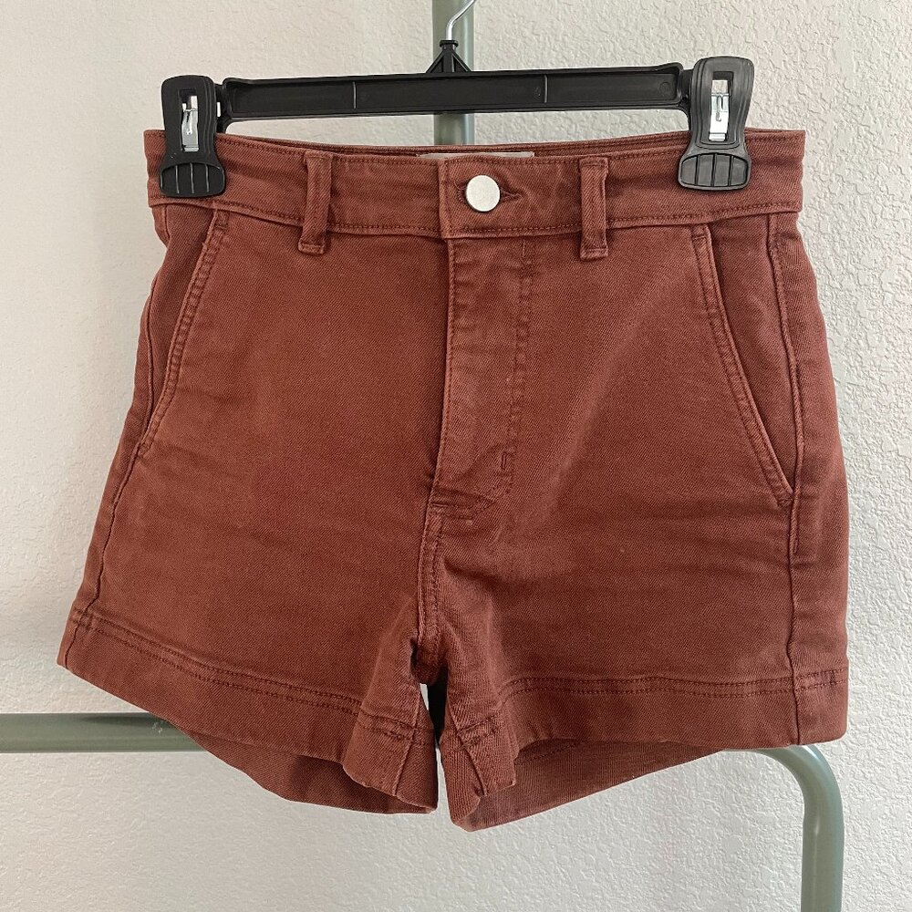 EVERLANE high waisted shorts brown